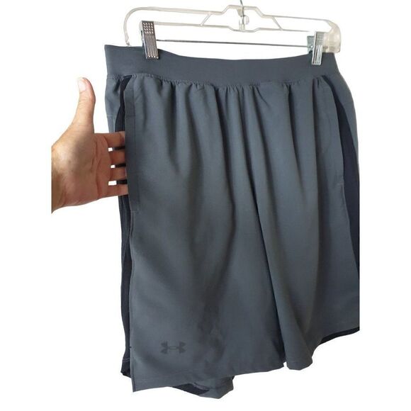 Under Armour Men's UA Shorts Heatgear Fitted Running Shorts Large Pockets NWOT - Picture 4 of 7